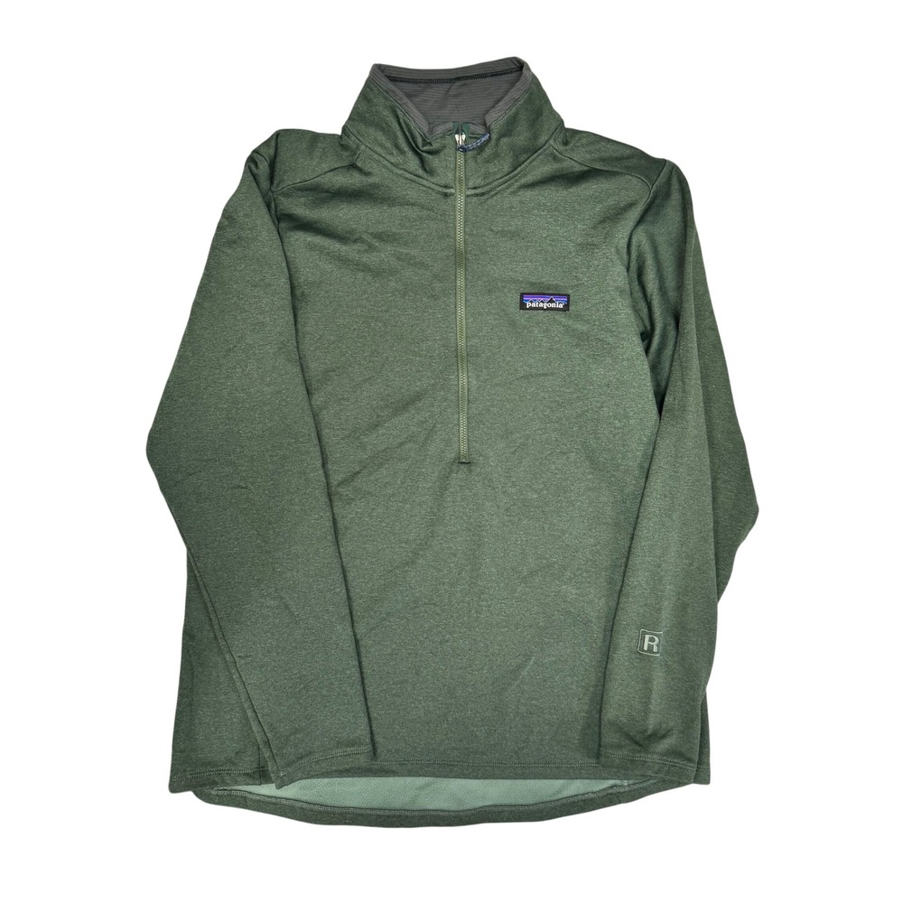 Patagonia R1 Daily Zip-Neck Pullover Mens XL Green Heather Fleece